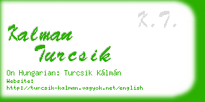 kalman turcsik business card